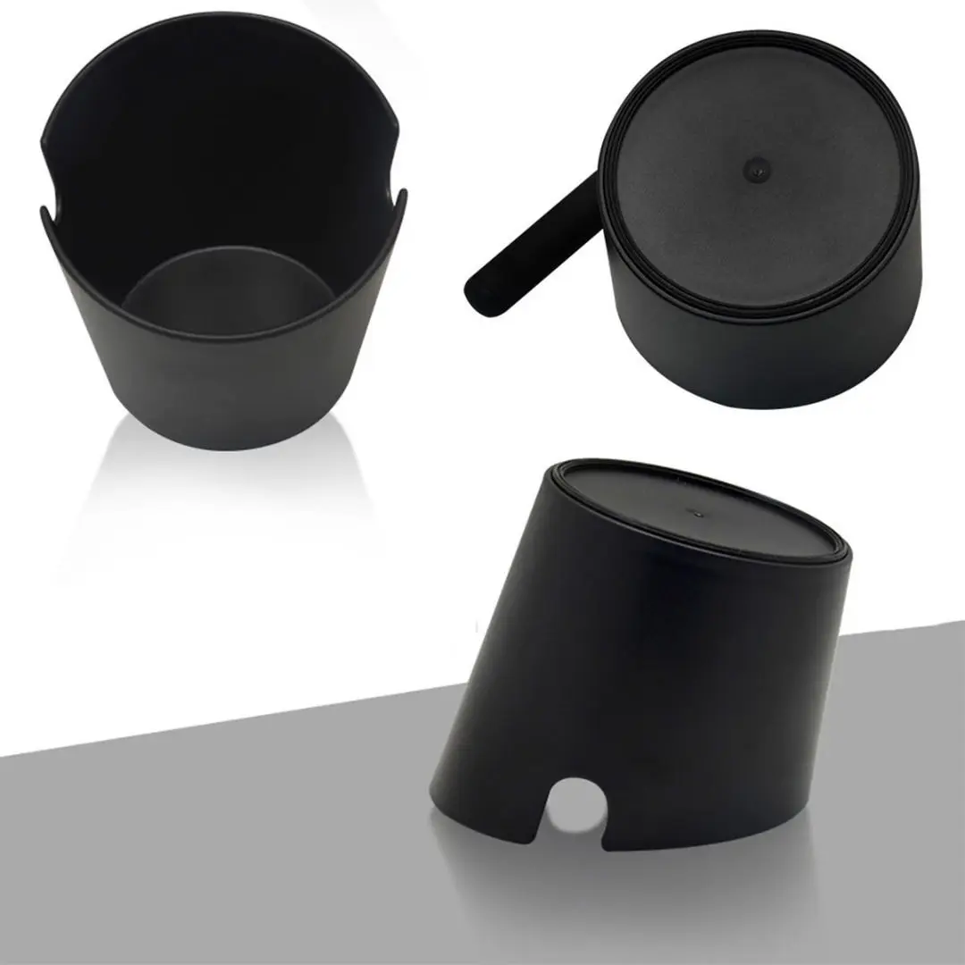 

Coffee Knock Box with Handle Slag Bucket Espresso Grinds Tamper Waste Bin Black