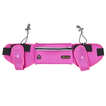 

Clever bees Running Hydration Belt, Waterproof Sport Waist Pack with 2 Water Bottles Pocket, Adjustable Running Pouch with Hea