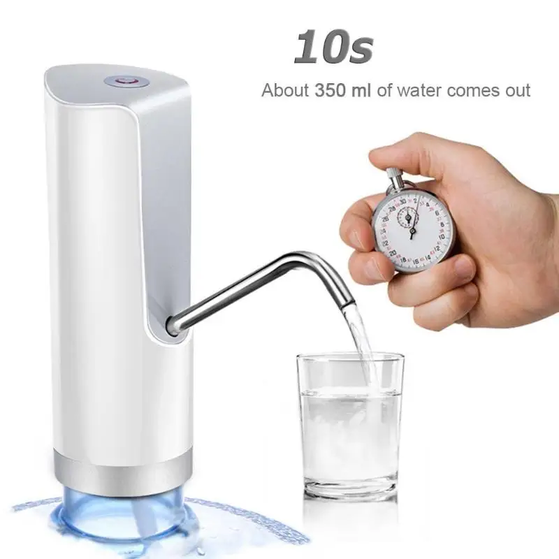 Smart Rechargeable USB Wireless Electric Water Pump Dispenser Drinking Bottle Switch for Travel Portable Use Suction Unit