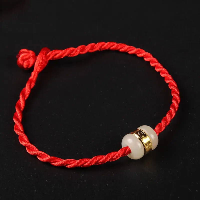 2018 Новинка 999 24 K желтое золото и натуральный нефрит (жадеит) Счастливый свободная