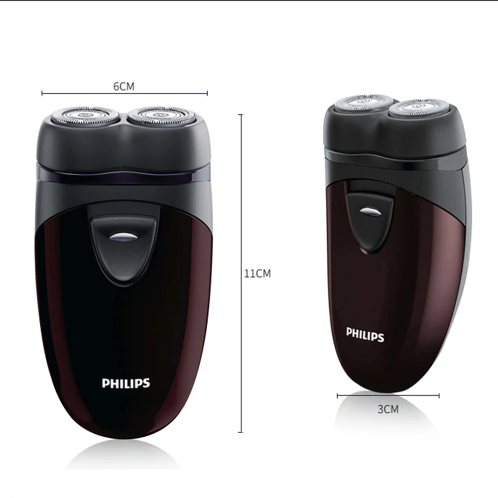 Электробритва Philips PQ206 с двумя плавающими головками для слежения за контуром лица для мужчин, станок для бритья бороды, бритва с двумя лезвиями