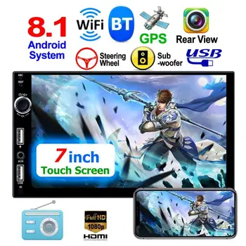 

2 DIN 7 inch Quad Core Android 8.1 Bluetooth Music WiFi FM Radio Car Stereo MP5 Player 1024 * 600 Car mp5 GPS with Camera/No Cam