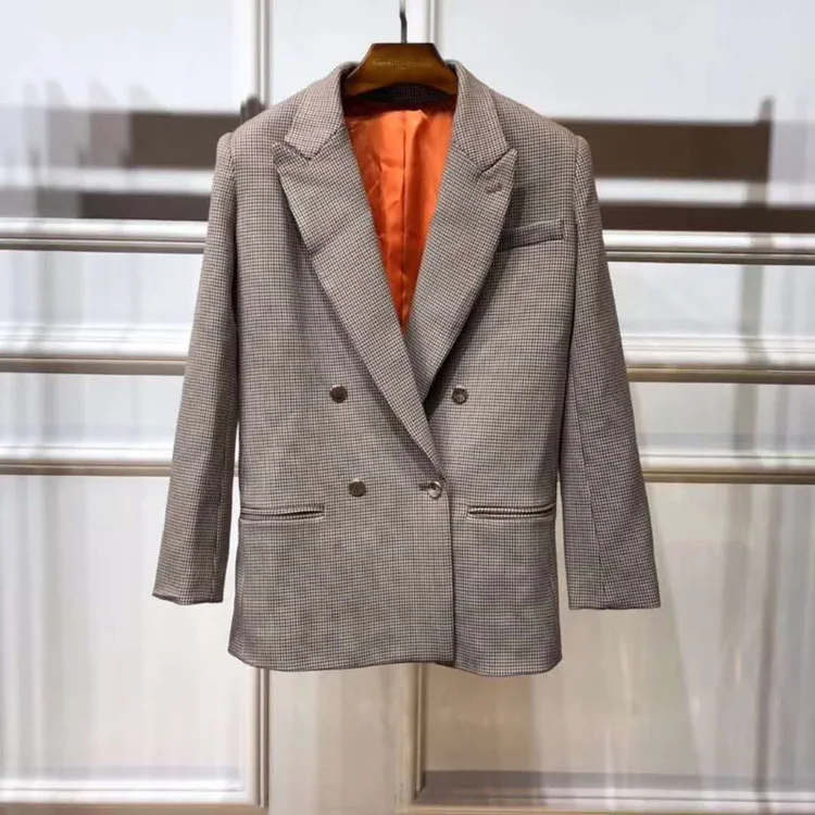 Новое поступление, Роскошные бренды, европейские женские пальто и куртки, подиумная дизайнерская двубортная одежда в европейском стиле