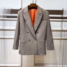 Новое поступление, Роскошные бренды, европейские женские пальто и куртки, подиумная дизайнерская двубортная одежда в европейском стиле