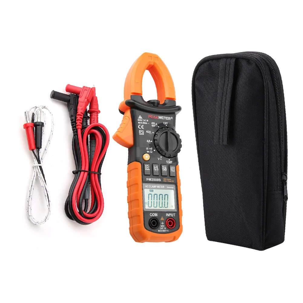 

PEAKMETER PM2008B High Accuracy Auto Range Voltage Current Digital Clamp Multimeter Digital Voltage Meter