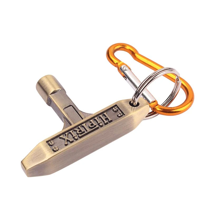 HEALLILY Jazz Drum Tuning Key Motion Speed Key Wrench With Carabiner Golden