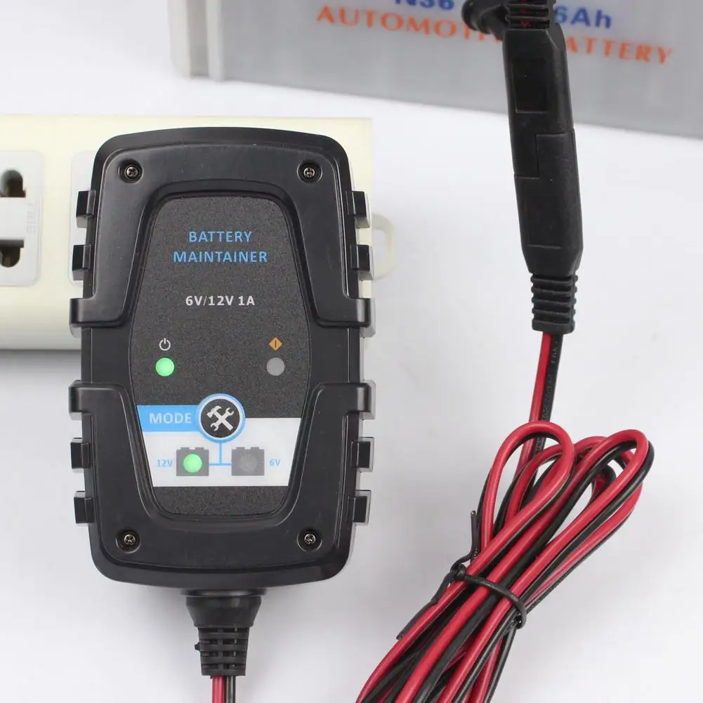 

6V 12V 1A Automatic Smart Battery Charger Maintainer for Car Motorcycle Scooter Battery Charger with SAE Quick Connector US plug