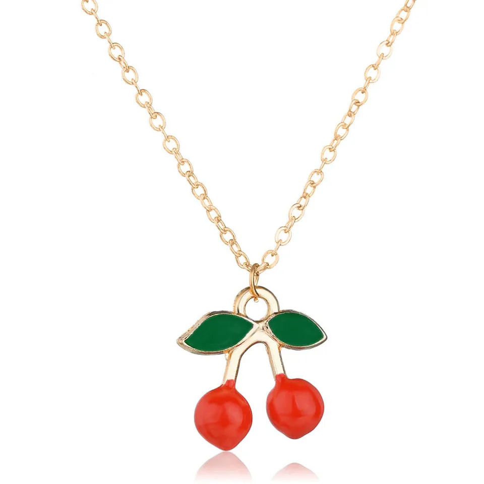 

Lucky Red Cute Fruit Shape Pendants&Necklaces High Quality Necklace For Women Wonderful Bright Birthday Gifts Necklaces