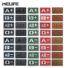 Gery GRAY Cheerleading souvenirs PVC A+ B+ AB+ O+ Positive A- B- AB- O- Negative Blood Type Group Patch Stickers Sewing Decals