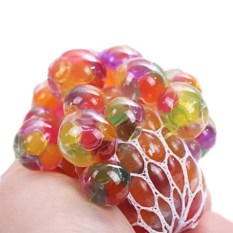 

Houkiper 1X Mesh Squishy Ball Fruity Squeeze Grape Net Anti Stress Relief Reliever Kids Toys 1pc
