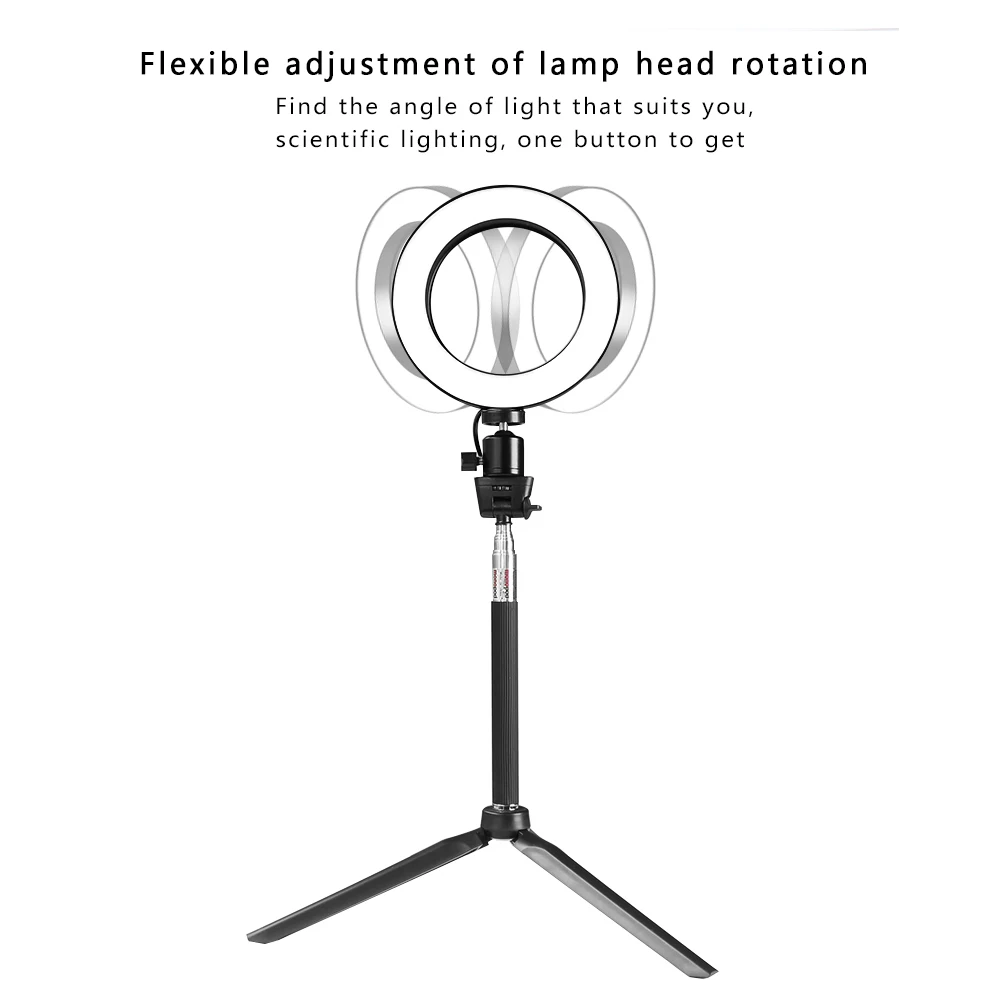 Dimmable светодиодный студийный фотоаппарат кольцо свет фото телефон видео круглая