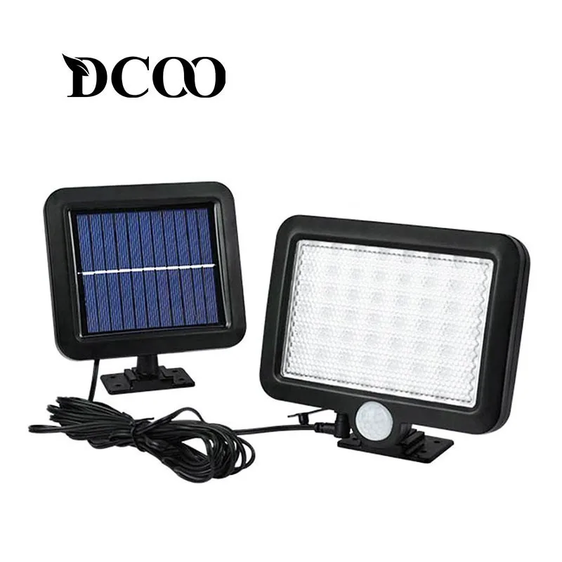 DCOO 56 LEDSolar лампа водонепроницаемый PIR датчик движения наружное настенное освещение парки безопасности аварийный уличный Солнечный садовый светильник