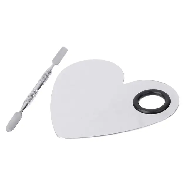 Best Price Pro Cosmetic Colour Palette Stainless Steel Heart Shape Black Circle Palette with Plate Knife Makeup Kit Tool Makeup Accessories Best Price Pro Cosmetic Colour Palette Stainless Steel Heart Shape Black Circle Palette with Plate Knife Makeup Kit Tool Makeup Accessories