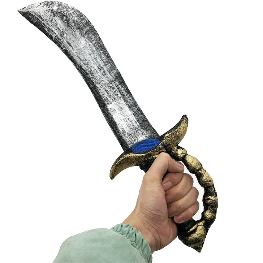

1pc Sword Stage Props Children Cosplay Pirate Toy Funny Toys Outdoor Fun game Playing Birthday Party Cosplay toy