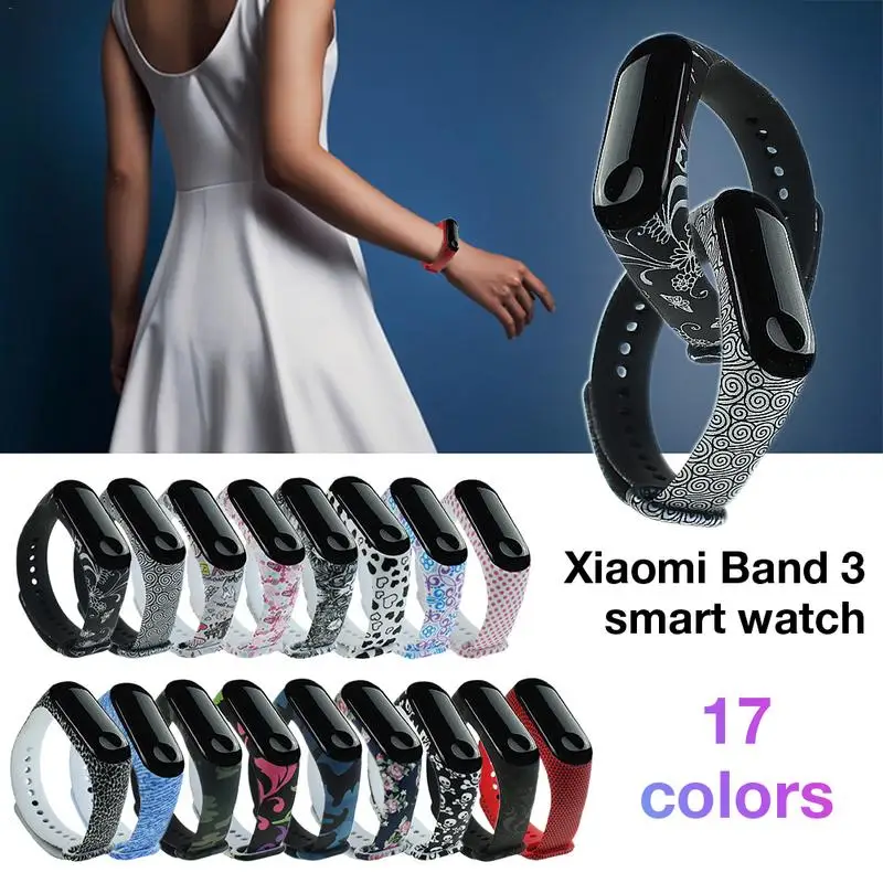 

Stylish Soft Silicone Replacement Wrist Strap For Millet Mi Band 3 With Bracelet Replacement Shoulder Strap For Xiaomi Band 3