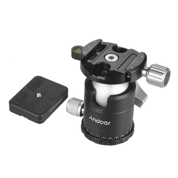 

Andoer X-36S Photographic Ball Head for Sony Nikon Canon DSLR Camera Camcorder with 3/8" to 1/4" Screw Aluminium Alloy Ball Head