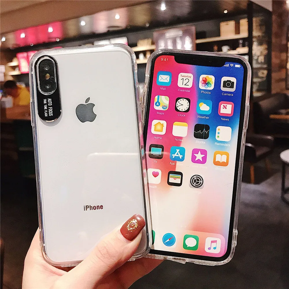 KISSCASE Transparent Case For iPhone 7 8 Plus XR X XS Max Crystal Soft Silicone Phone Cases 6 6s Cover |