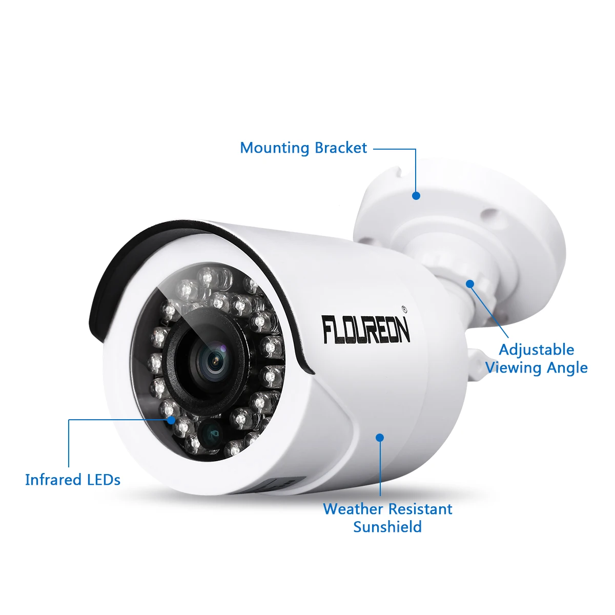 Floureon 1 X 8CH 1080 P 5 в DVR + 4 Открытый 2000TVL пулевидная камера видеонаблюдения ссtv