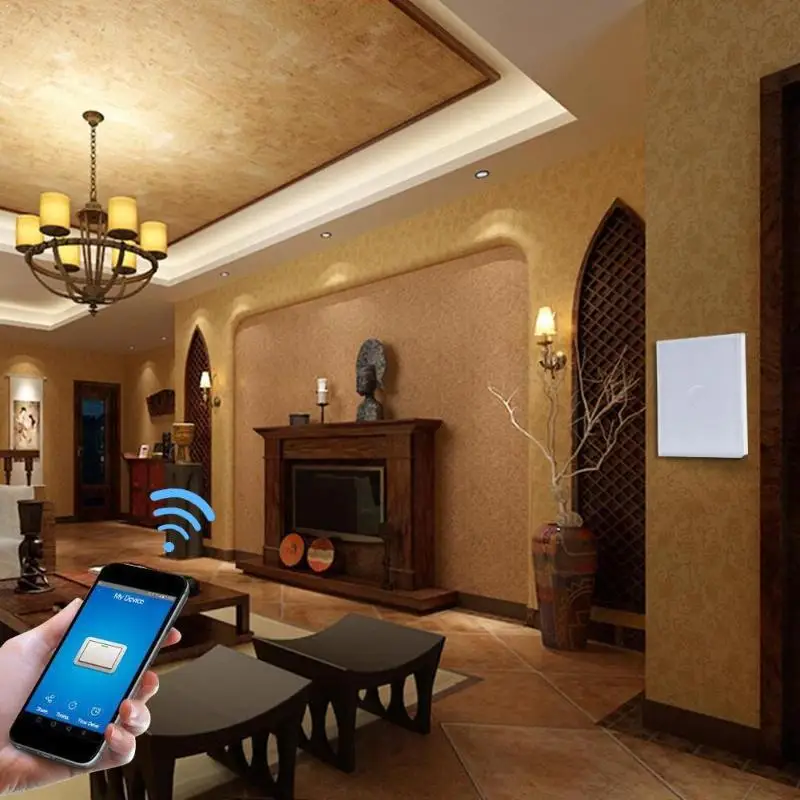 ALLOYSEED 100 240V 1/2/3 Smart WiFi светодиодный светильник переключателем мобильного телефона