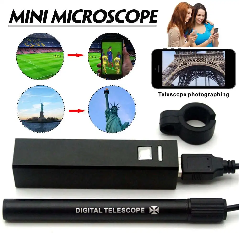 

2019 200W Smart Mini Portable WIFI Digital Microscope Optical Instrument USB Rechargeable Monocular HD For Taking Photo