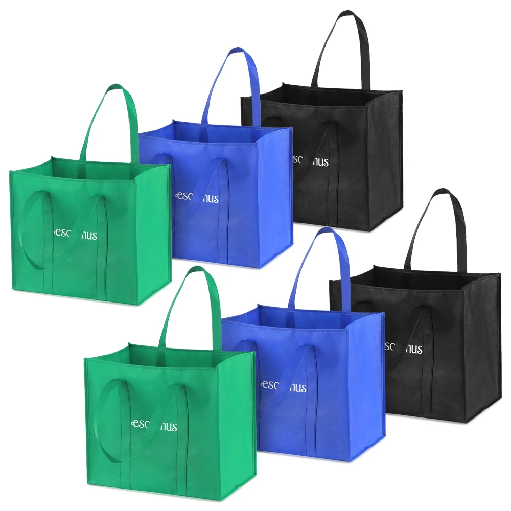 6pcs Multifunction Reusable Storage Bags Non Woven Large Grocery Tote