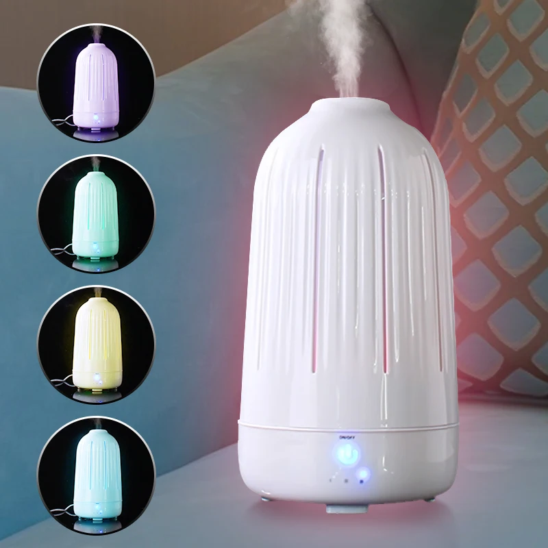 

High Quality 2L Ultrasonic Air Humidifier for Aroma Essential Oil Diffuser for Home Fogger with LED Night Lamp