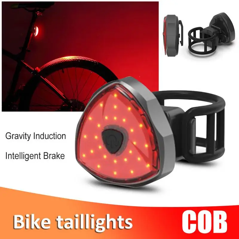Best Bike Bicycle light LED Taillight Rear Tail Safety Warning Cycling Portable Light  USB Rechargeable Intelligent Gravity Sensing 0