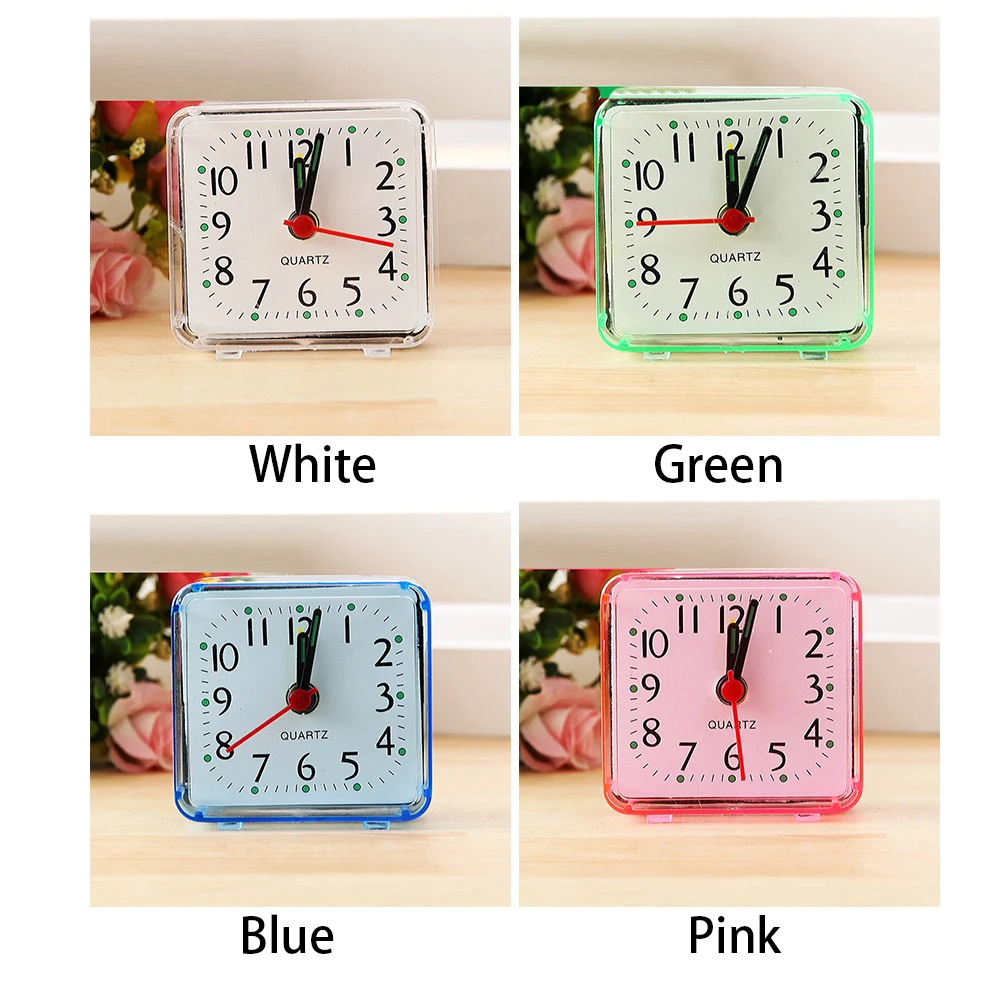 GEZICHTA Alarm Clock, Square Portable Plastic Table Clock Battery Operated Bed Clock for Student Adult Morning Call(Green) GEZICHTA Alarm Clock, Square Portable Plastic Table Clock Battery Operated Bed Clock for Student Adult Morning Call(Green)