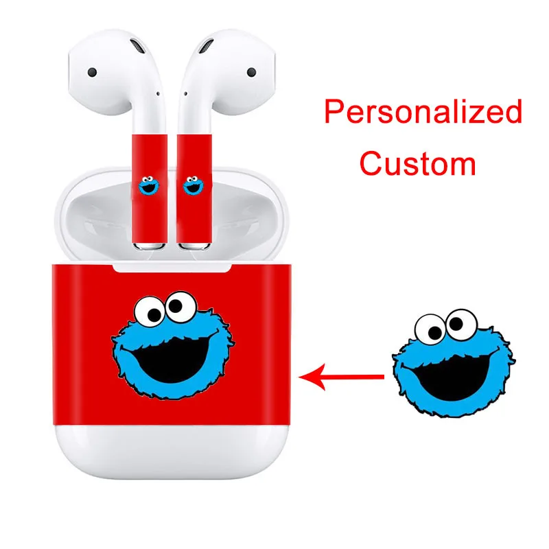 

Cool Personalized Custom DIY Decal Stickers for airpods Protect Skin for iPhone Wireless bluetooth headset sticker 1pcs