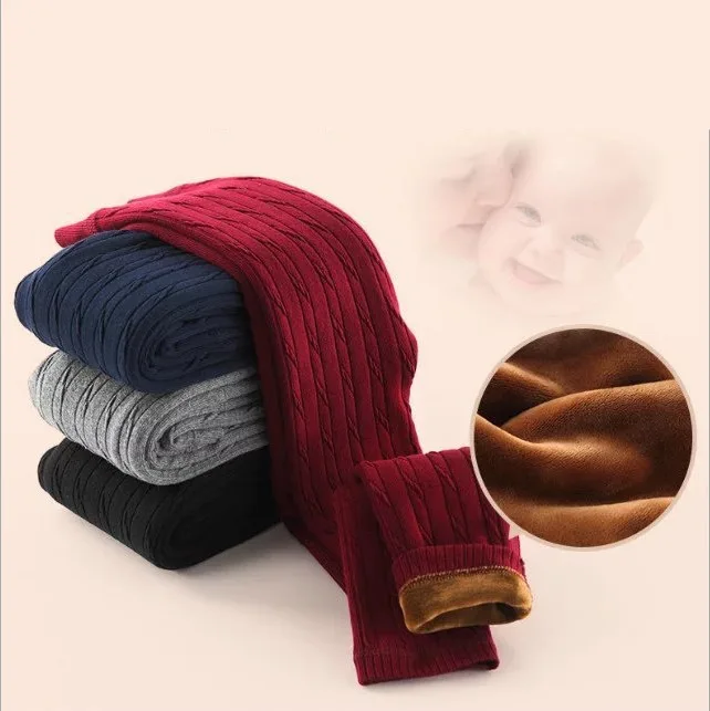 

Grils Leggings 2018 Autumn Winter Children Striped Pants For KIds Thick Warm Elastic Waist Cotton Leggings Girl Pants Trousers