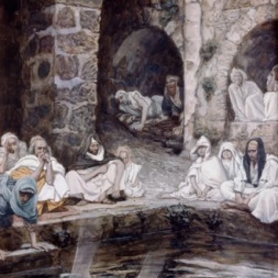 The Pool of Bethesda James Tissot (1836-1902 French) Poster Print (18 x 24) | Дом и сад