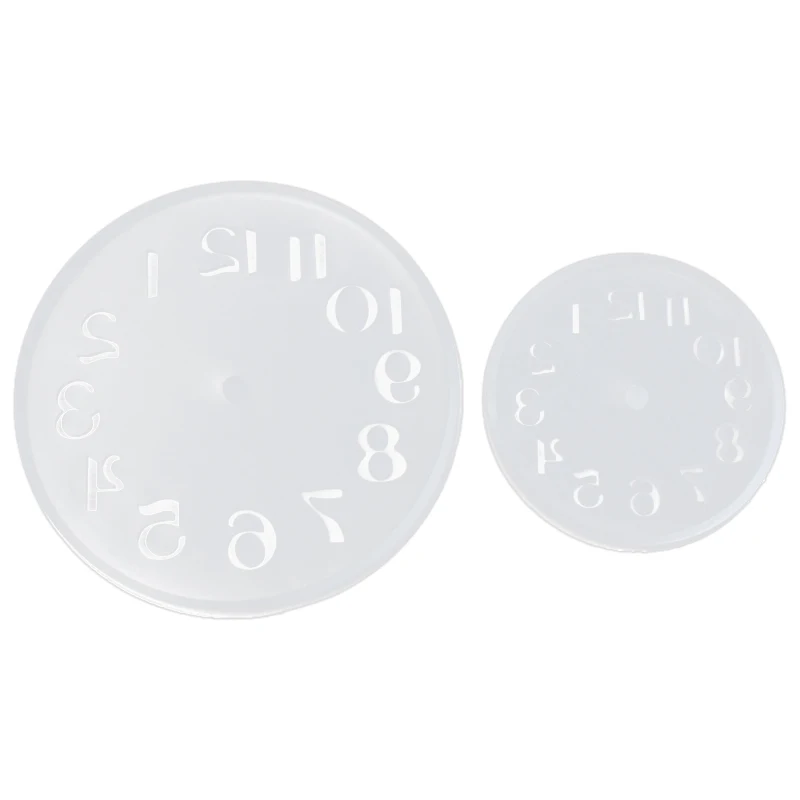 

2Pcs Arabic Numerals Silicone Diy Jewelry Mold Pendant Watch Clock Shaped Fondant Cake