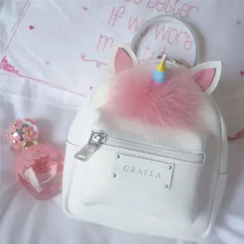 

Women Girls Backpack Travel PU Leather Handbag Lady Unicorn Shoulder School Bag Storage Bags