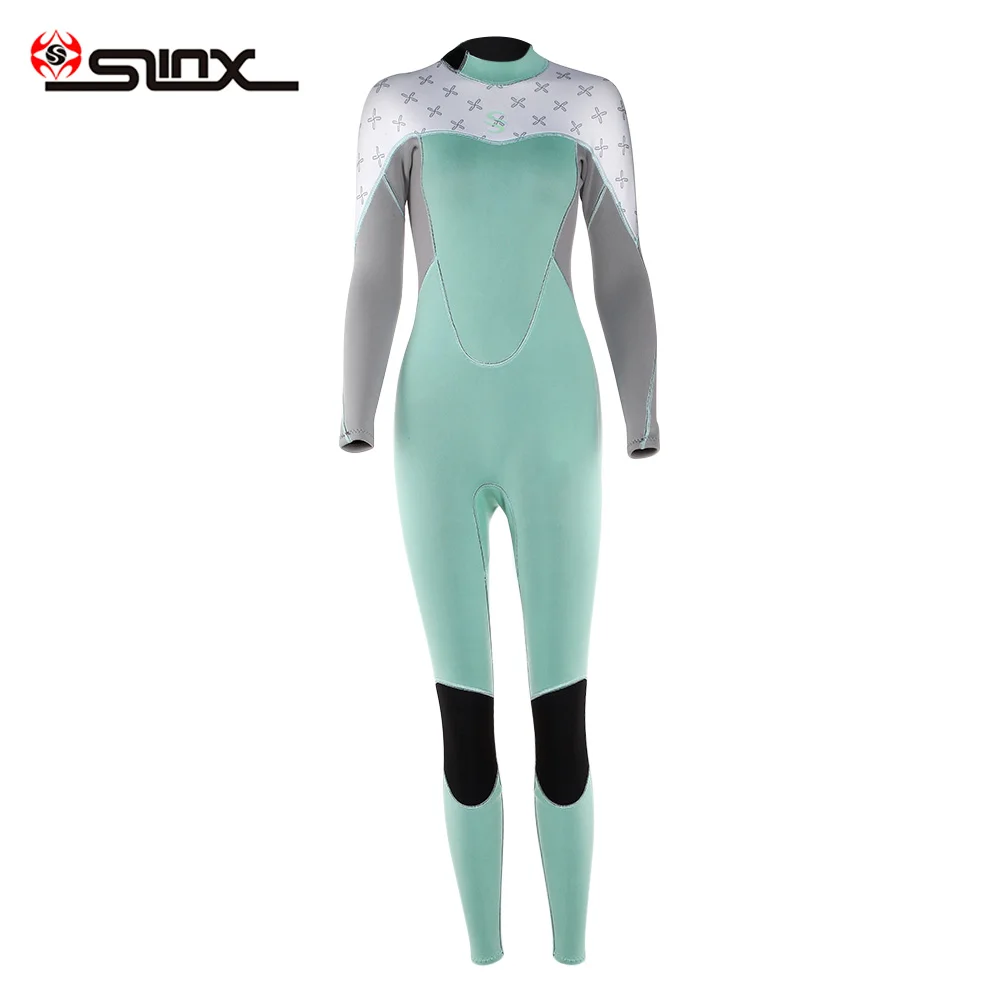 

SLINX 2mm Female Long Sleeves Sunscreen High-elastic Ultra-thin Surfing Diving Wetsuit High Adhesion Fastener Diving Suit