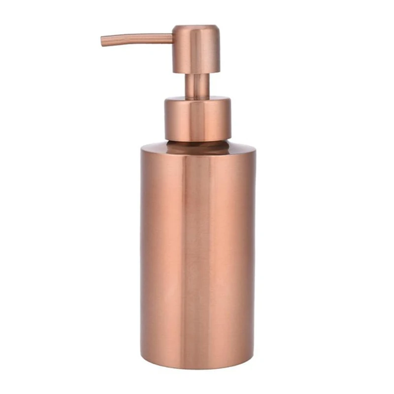 

New Stainless Steel Rose Gold Soap Dispenser Bathroom Hand Pump Liquid Soap Dispenser Lotion Bottle Bathroom Tool