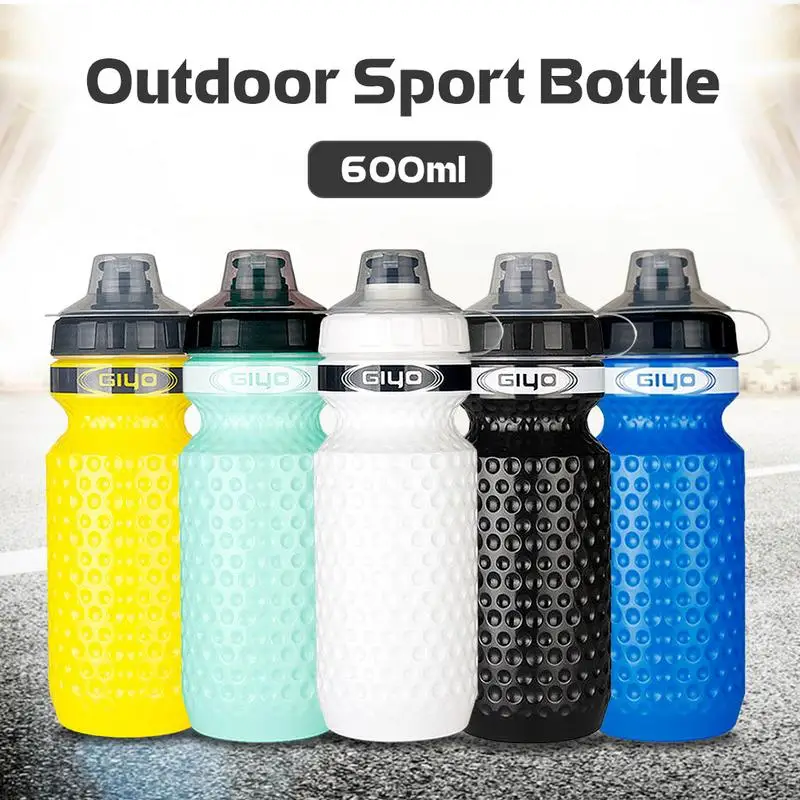 600ml Cycling Water Bottle Plastic Bicycle Kettle Squeeze Riding Sports