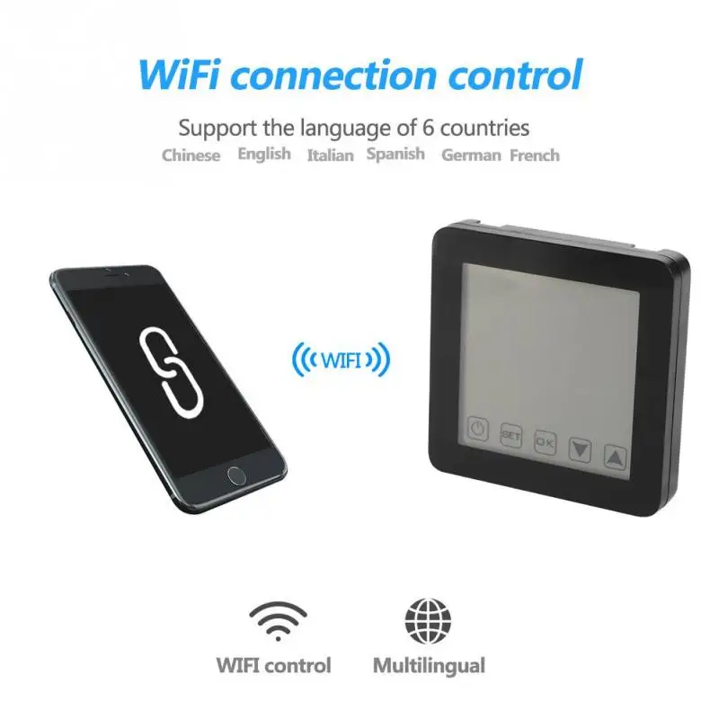 

Precise Digital 16A Electric Heating Controller LCD Display Wifi Thermostat For Smart Home Wifi Controller with NTC Sensor Hot