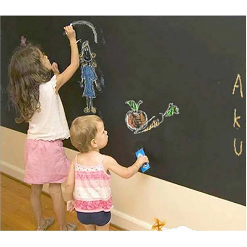 Wand Aufkleber Tapete Tafel Kinder Zimmer Dekoration Dekorative Tafel Kleben Schwarz Wand Kinder Malen Schiefer Wandaufkleber Aliexpress