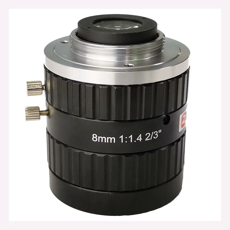 5 мегапикселей C Mount 8 мм 2/" F1.4 FA/Машинное видение объективы с фиксированным фокусным расстоянием промышленная камера ручная Радужная линза с низким искажением