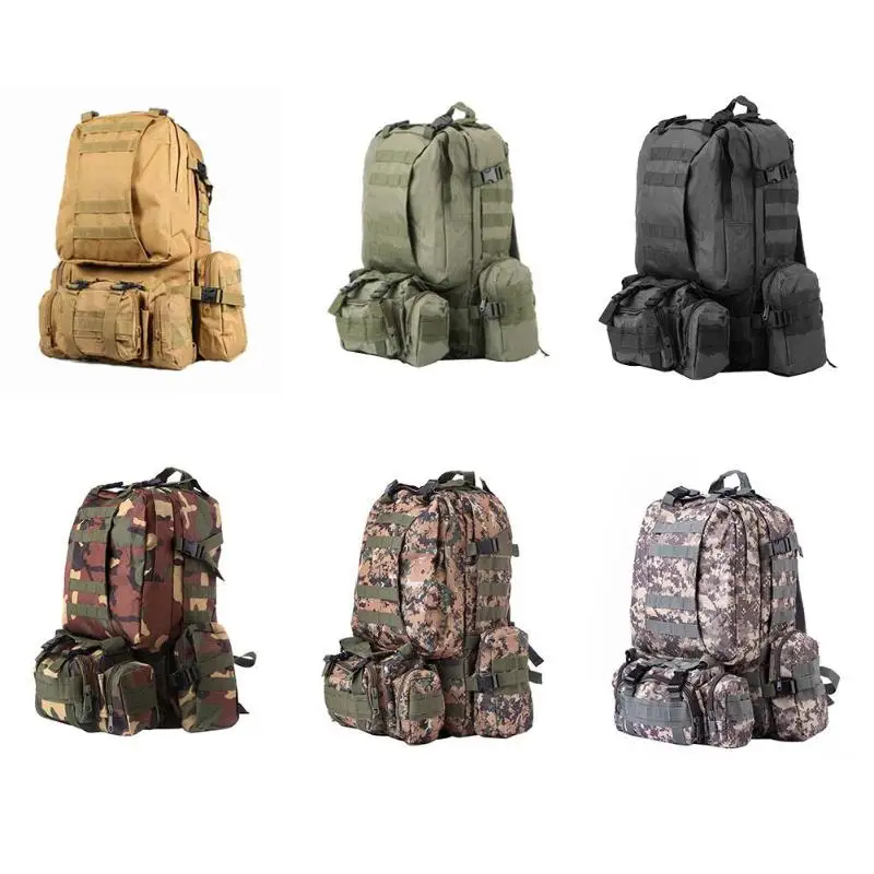 

Outdoor Military Backpack Tactical Backpack Hiking Camping Waterproof Bag 600d Camouflage