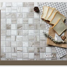 Древесно-зернистая керамическая мозаичная плитка для украшения 11 шт размер 300x300 мм мозаичная плитка для кухни backsplas сетчатая Подложка для балкона