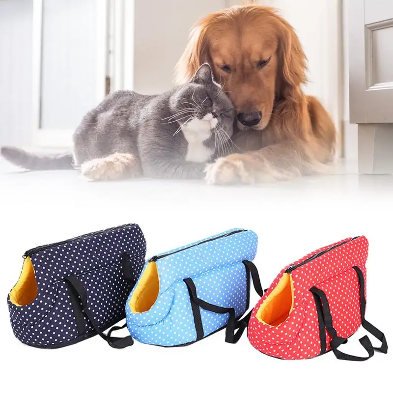 

Dot Printed Dog Carrier Bag Cozy Soft Puppy Pet Dog Travel Carrier Cat Shoulder Carry Bag Pet Handbag Pet Supplies Pet Outdoor