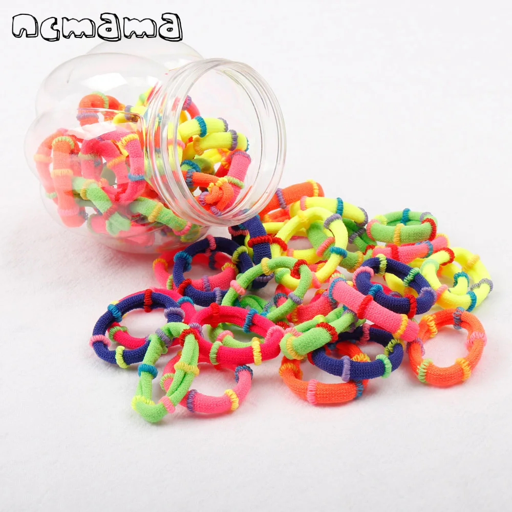 

50 Pcs/lot Candy Color Elastic Hair Rubber Band for Girls Mini Hair Rope Ring Scrunchy Ponytail Gum for Kid Hair Accessories
