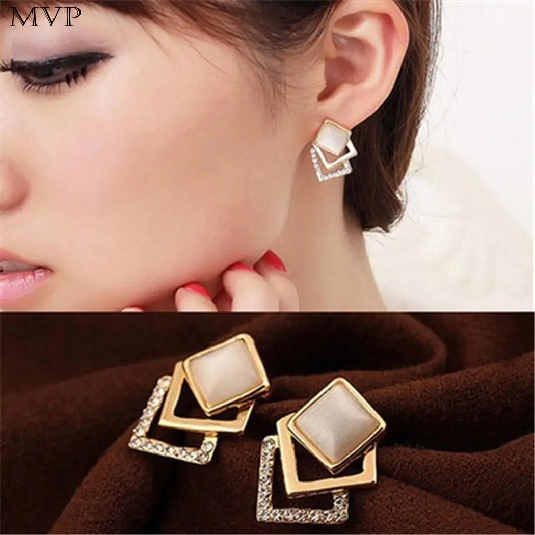 Jewelry Style Fashion Elegant Rhinestone Casual Push Gift Stud Earrings