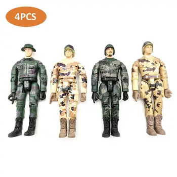 

4PCS Simulate Action Figure Soldier Doll RC Toys 10CM/3.94Inch Adjustable Dolls
