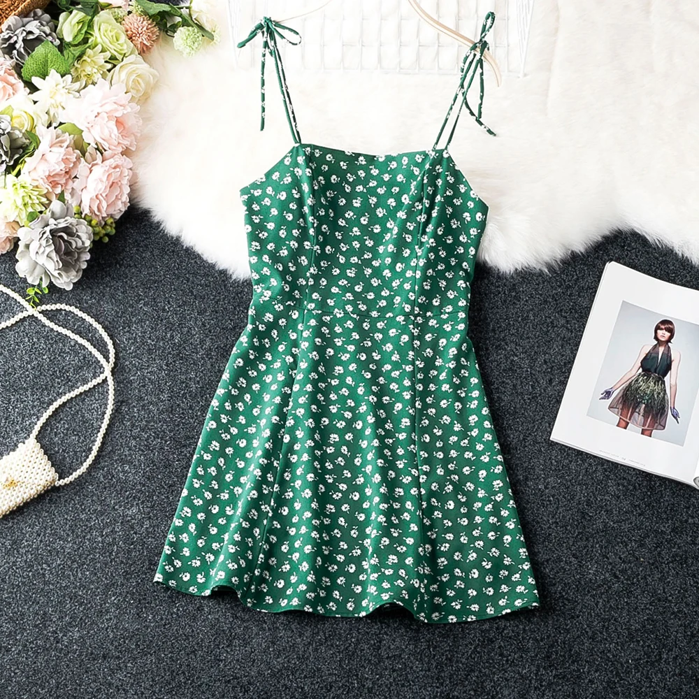 

2019 Strap Summer Dress Women Stylish Slim Sexy Flower Print Vestidos For Woman New Sale Good Quality Elegant Womens Dresses