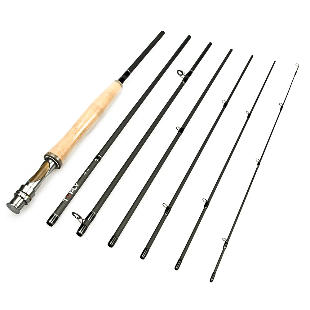Toply 2.7M Lightweight Fishing Rod with Wooden Handle 7 Sections Carbon
