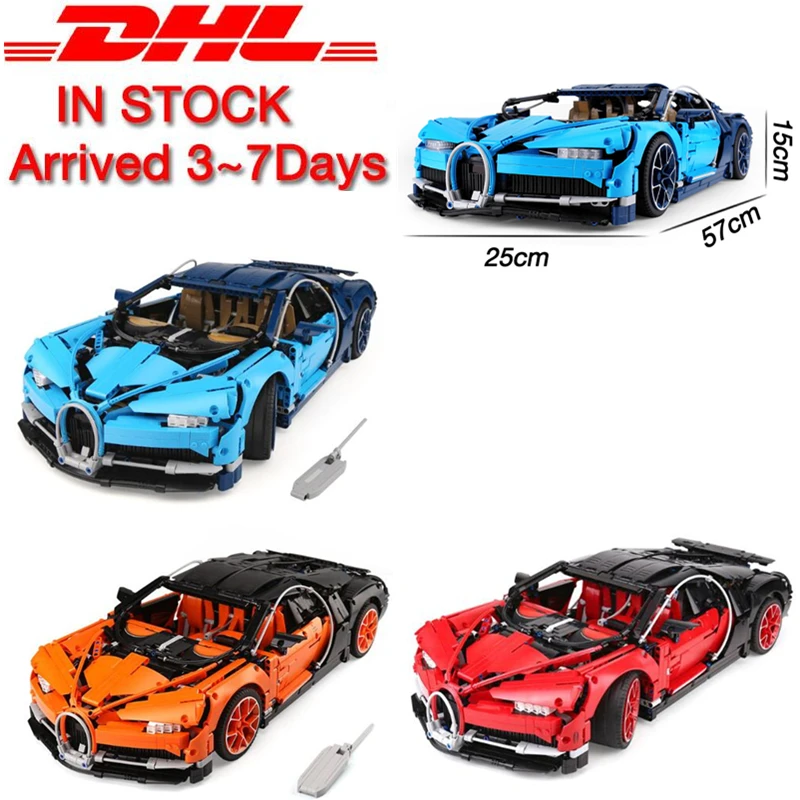 

DHL Model building brick kits compatible with lego brick 42083 4031pcs Technic series The Bugatti Chiron Racing Car Sets Toys