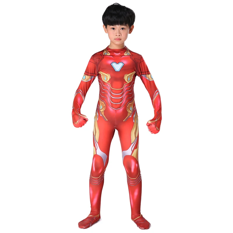 Iron Man Costume Kids Endgame Superhero Costume Boys Iron Man Cosplay Halloween Costume For Kids Carnival Party Suit Child