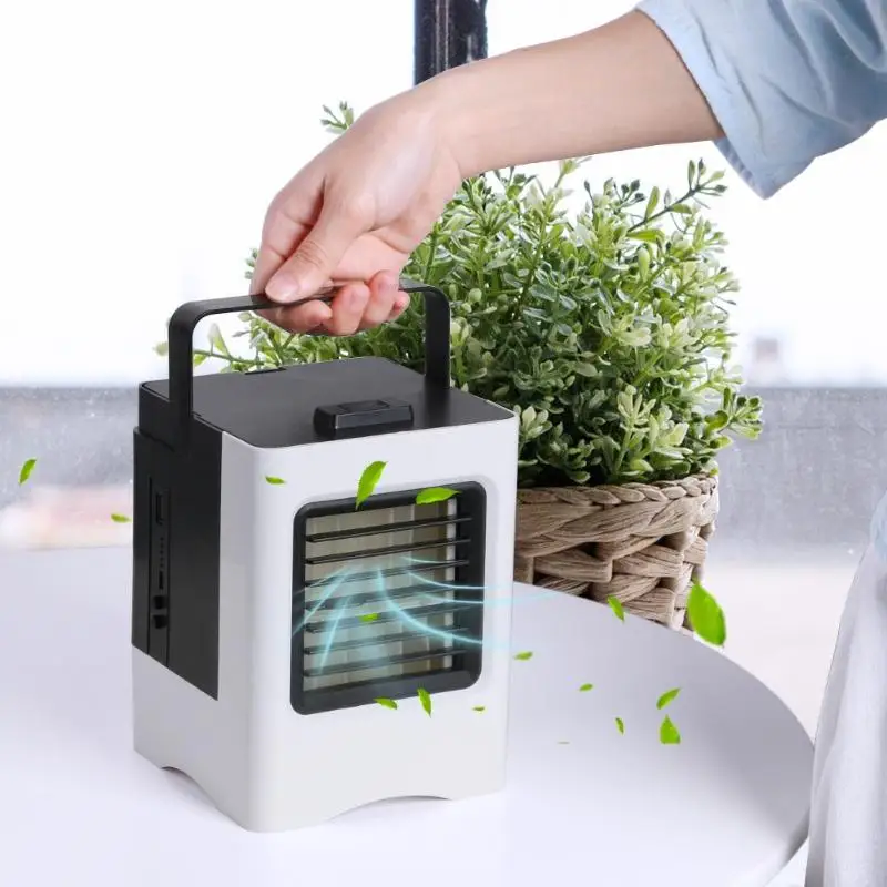 

New 3 in 1 Multi-function USB Mini Portable Air Conditioner Humidifier Purifier Blue Light Desktop Air Cooling Fan Air Cooler